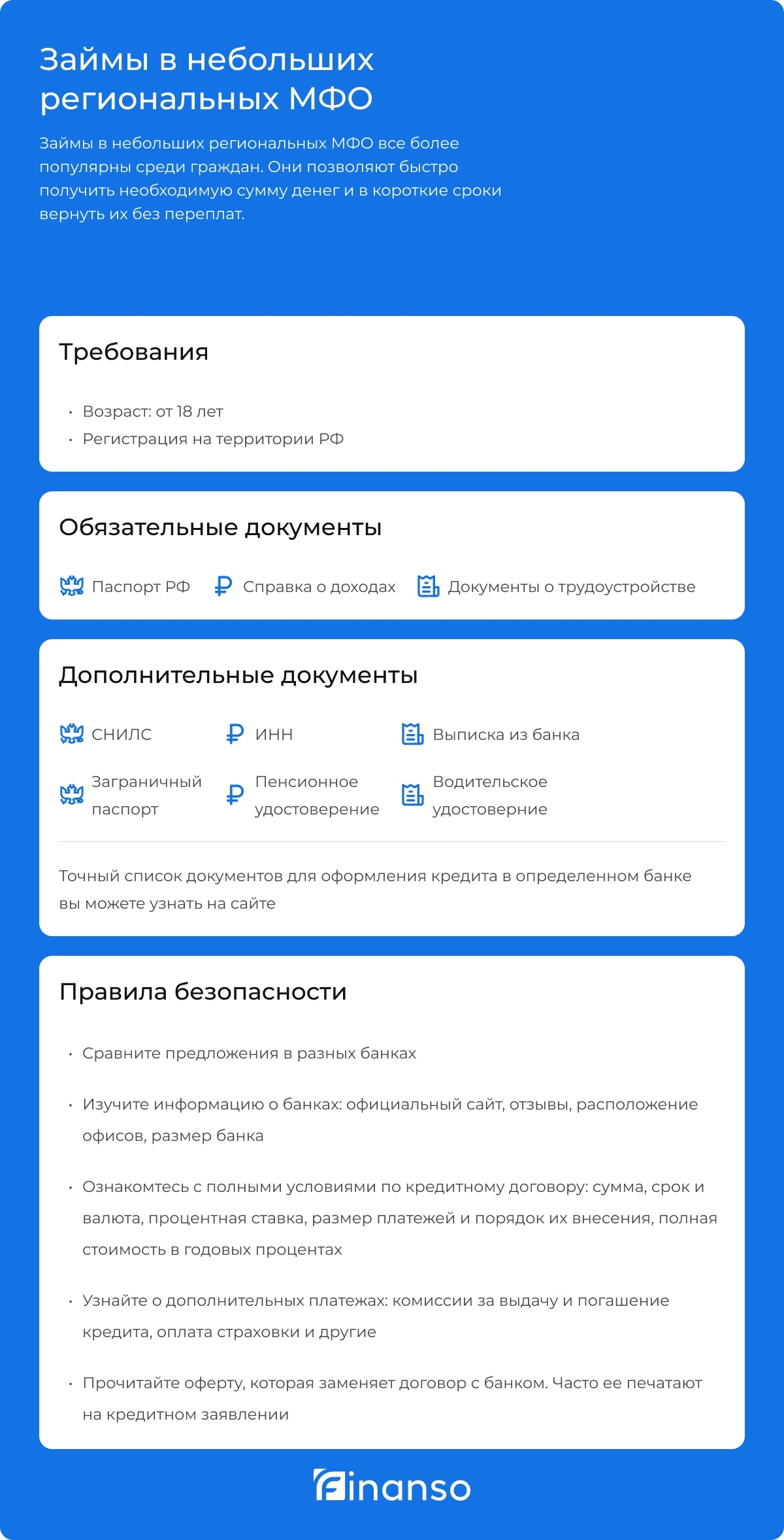 Займы в небольших региональныых МФО