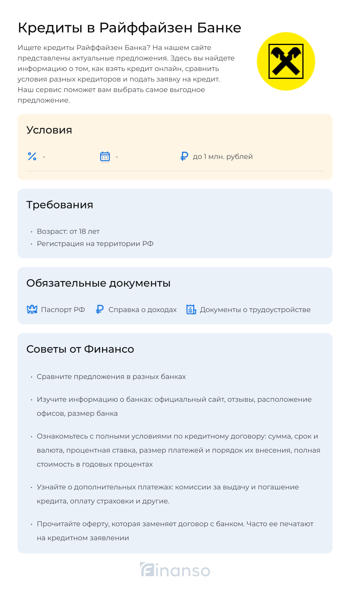 Кредиты в Райффайзен Банке