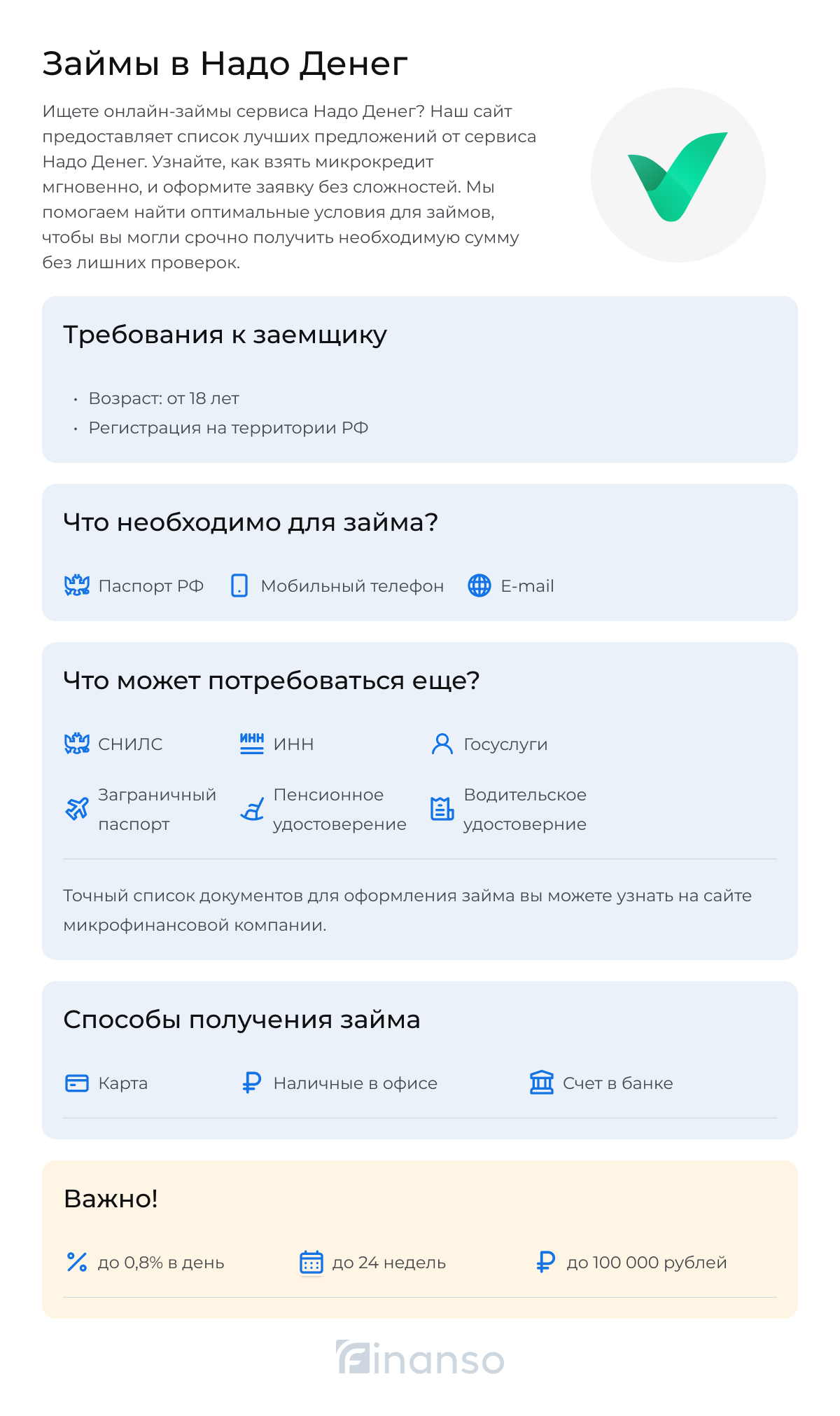Займы в Надо Денег
